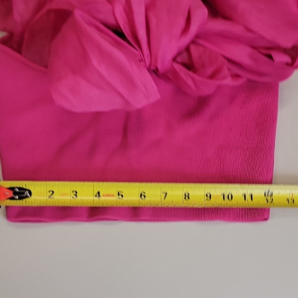 Pink Ruffle Sleeve Crop Top - Picture 7 of 8